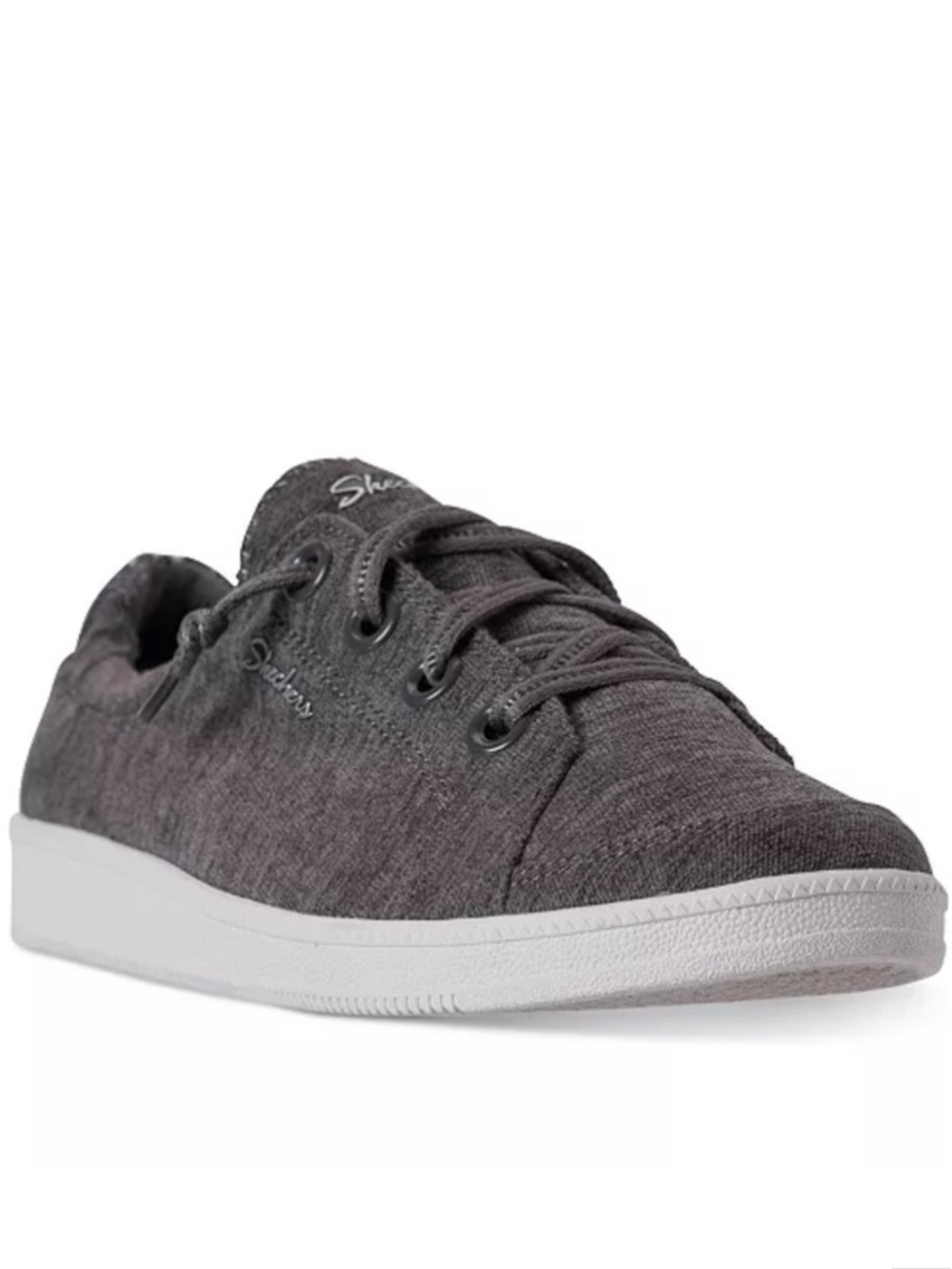 SKECHERS CHARCOAL JERSEY FABRIC SNEAKER